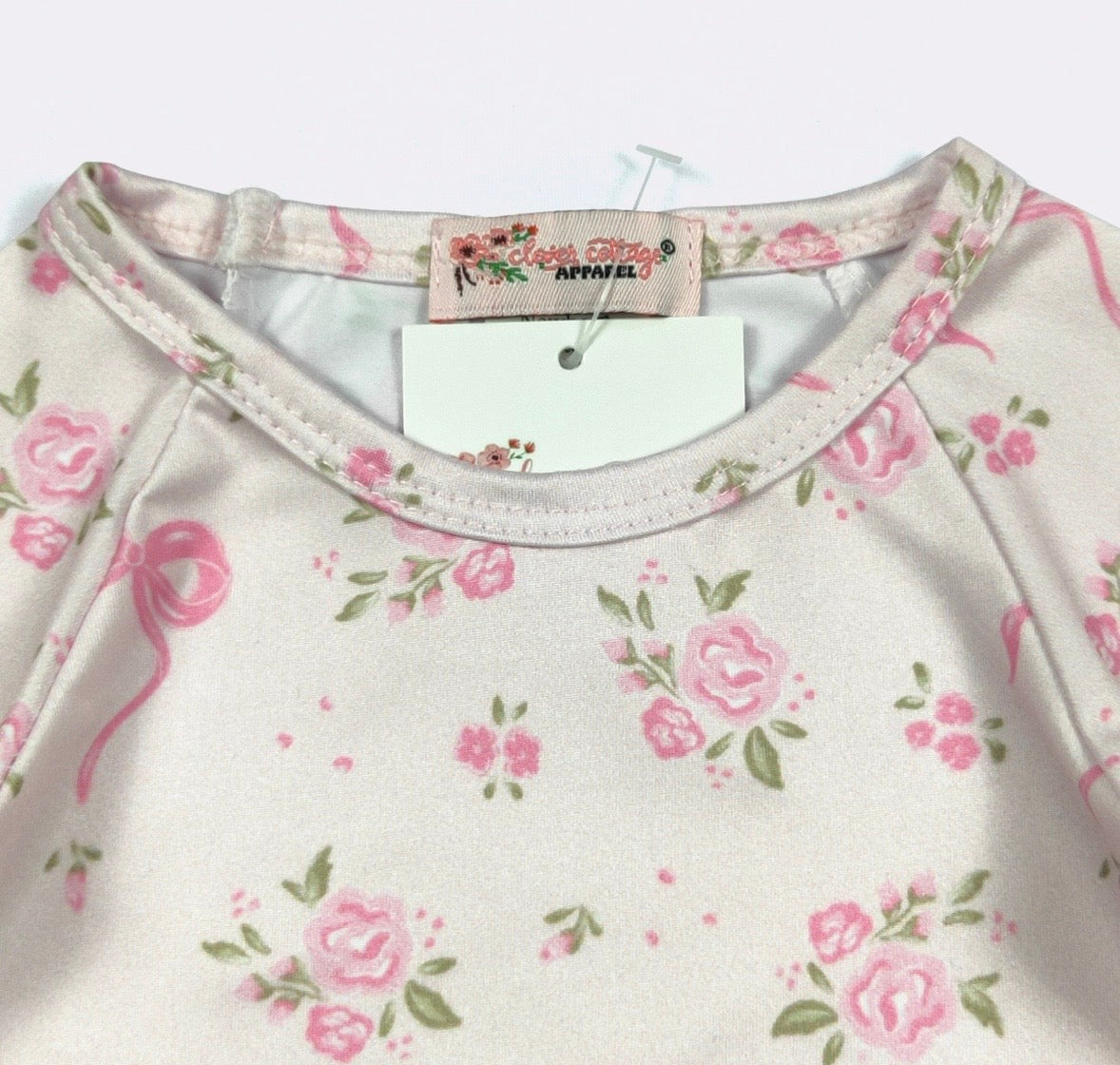 Clothing for Baby Girl - Pink Rosebud Bow Baby Gown