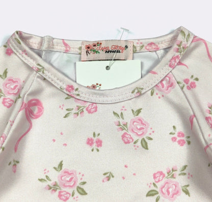 Clothing for Baby Girl - Pink Rosebud Bow Baby Gown