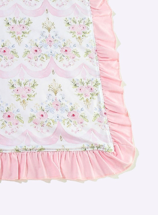 Baby Blanket - Pink Scallop Blanket