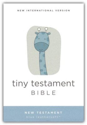 NIV Tiny Testament Bible, New Testament, Comfort Print--soft leather-look. in pink, blue and white