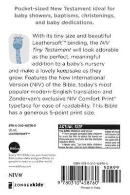 NIV Tiny Testament Bible, New Testament, Comfort Print--soft leather-look. in pink, blue and white