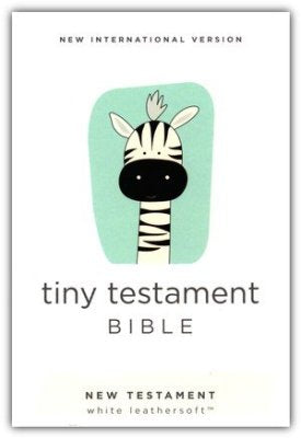 NIV Tiny Testament Bible, New Testament, Comfort Print--soft leather-look. in pink, blue and white