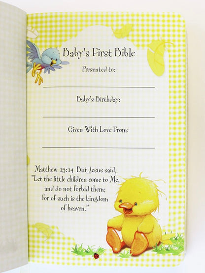 NKJV Baby’s First Bible – Fuzzy Duckling Keepsake Bible