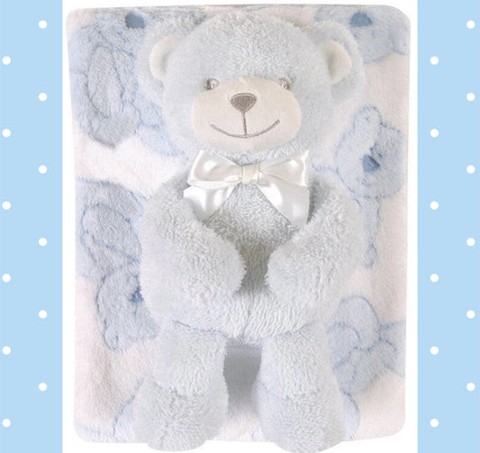 Blanket Toy Set - Blue Bear