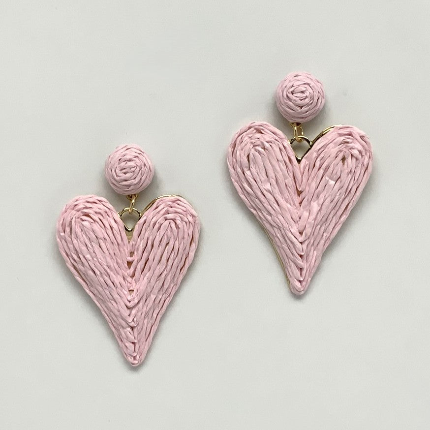Pink Heart Twine Earrings