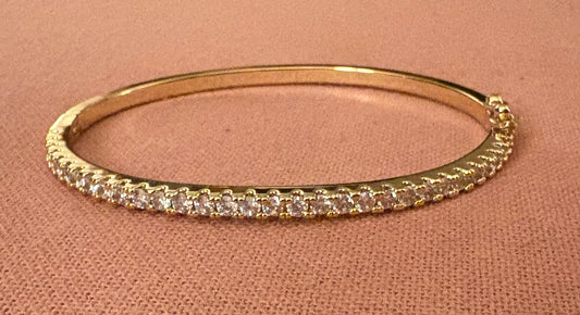 Bracelet - GP CZ hinged latch