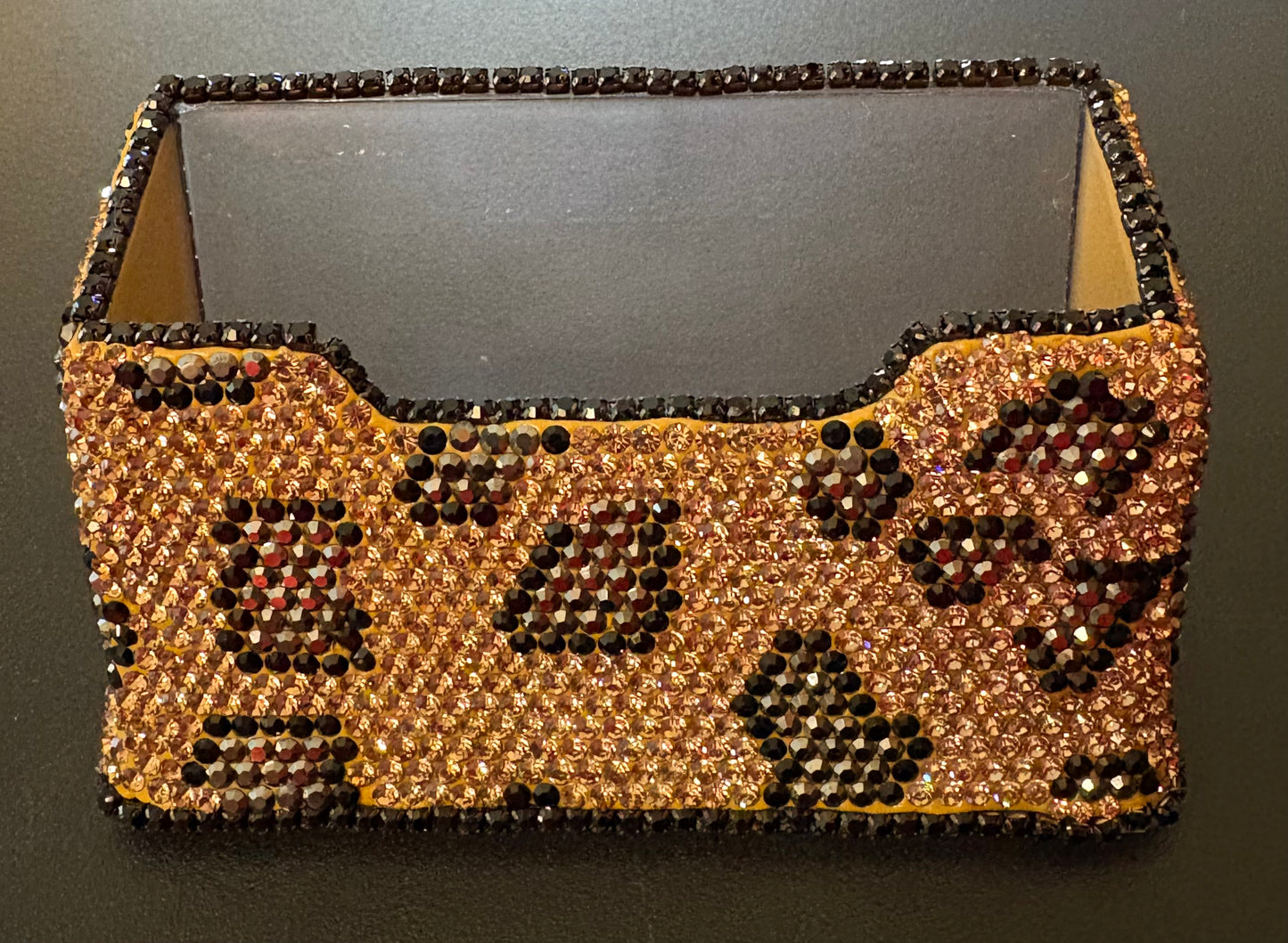 Bling Bling!! Leopard Rhinestone Business Card Holder