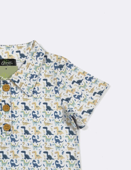 Clothing for Toddler Boy - Dino Smiles Boy Collar Shirt