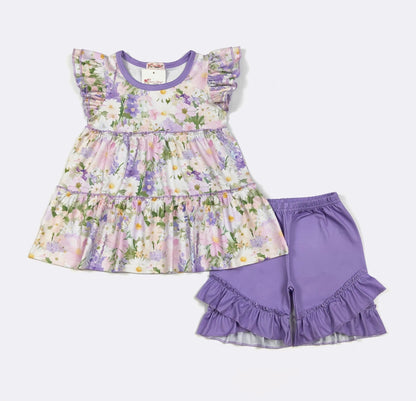 Clothing for Toddler Girl - Lavender Garden Girls Set