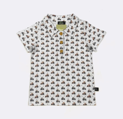 Clothing for Toddler Boy - Tiny Tractor Boy Collar Shirt