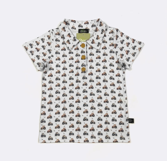 Clothing for Toddler Boy - Tiny Tractor Boy Collar Shirt