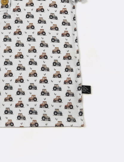 Clothing for Toddler Boy - Tiny Tractor Boy Collar Shirt