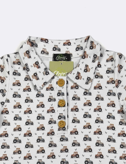Clothing for Toddler Boy - Tiny Tractor Boy Collar Shirt