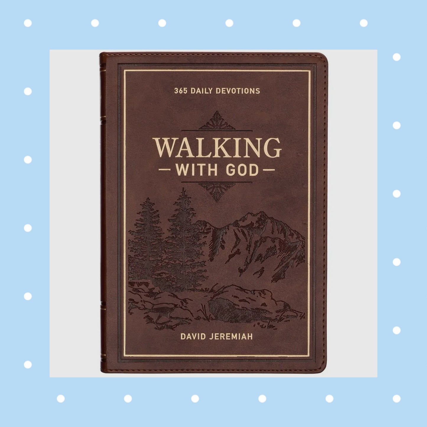 Walking With God Large Print Brown Faux Leather Devotional