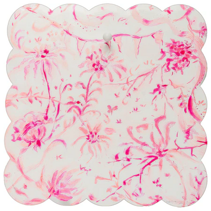 Decor - RTC Pink Chinoiserie Scallop Display Board