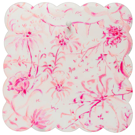 Decor - RTC Pink Chinoiserie Scallop Display Board
