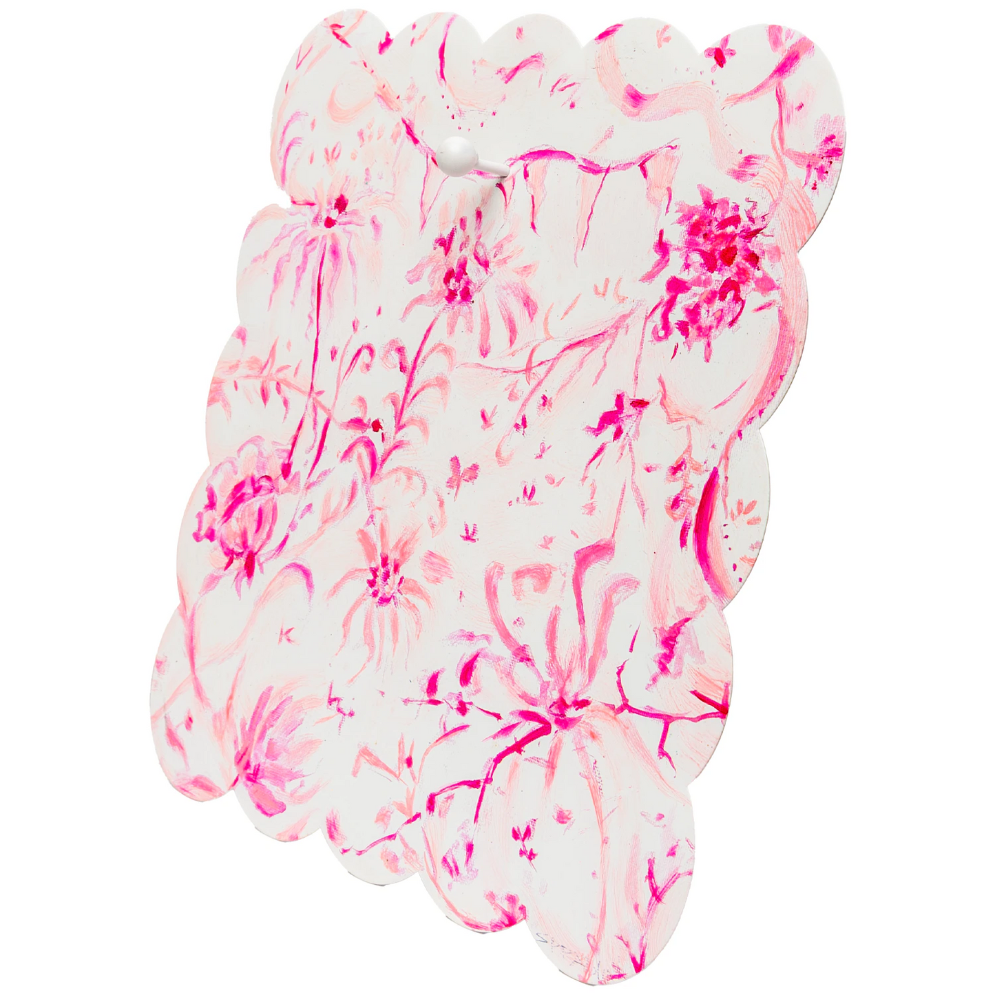 Decor - RTC Pink Chinoiserie Scallop Display Board