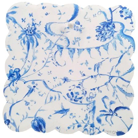 Decor - RTC Blue Chinoiserie Scallop Display Board