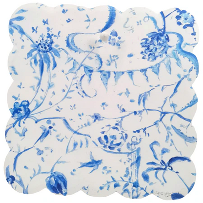 Decor - RTC Blue Chinoiserie Scallop Display Board