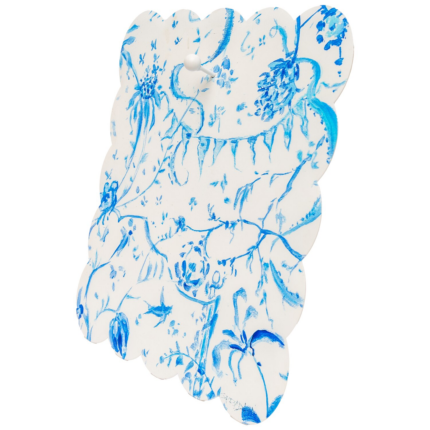 Decor - RTC Blue Chinoiserie Scallop Display Board