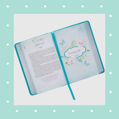 He Whispers Your Name Turquoise Faux Leather Devotional