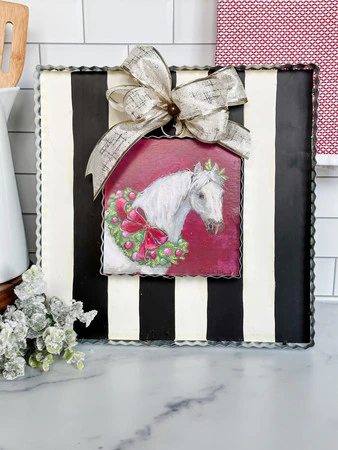 Decor RTC - Black & White Striped Gallery Display Board