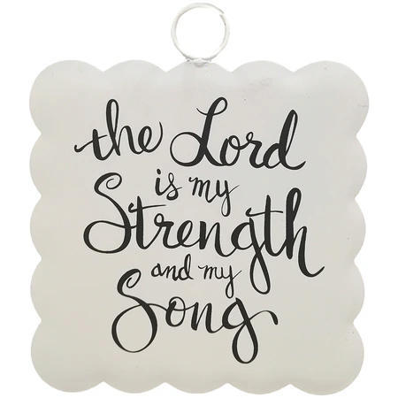 Decor - RTC Mini Art Scallop "The Lord Is My Strength & Song"