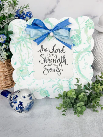 Decor - RTC Mini Art Scallop "The Lord Is My Strength & Song"