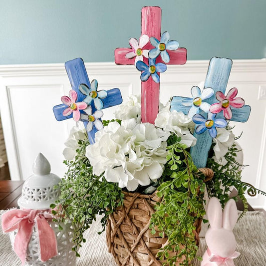Decor - RTC Floral Cross available in 3 colors