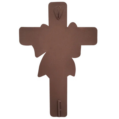 Decor - RTC Pink Roses Cross with Bow