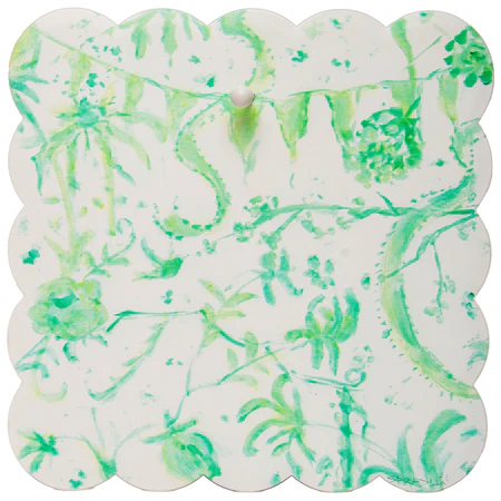 Decor - RTC Green Chinoiserie Scallop Display Board