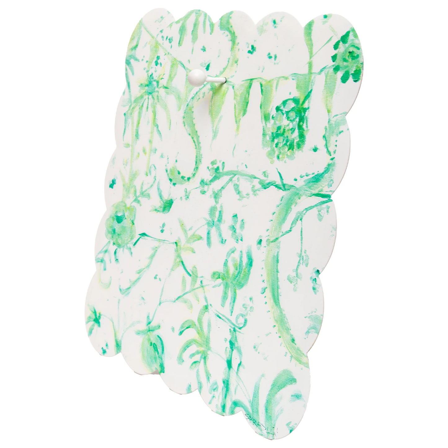 Decor - RTC Green Chinoiserie Scallop Display Board