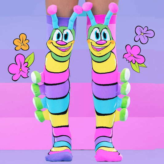 Caterpillar Socks - ages 6-99, One size fits most