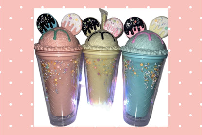 Milkshake / Ice cream Mouse Lighted Tumblers (Multiple Colors)