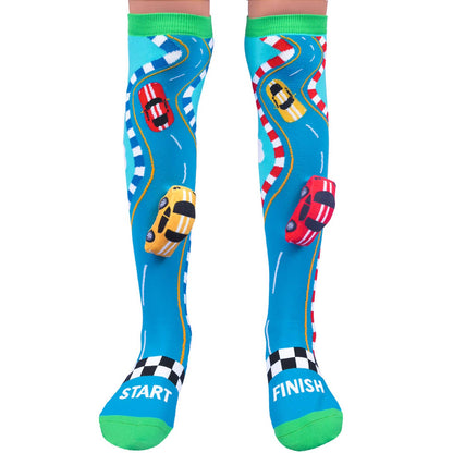 Racing Car Socks - ages 6-99, one size fits most