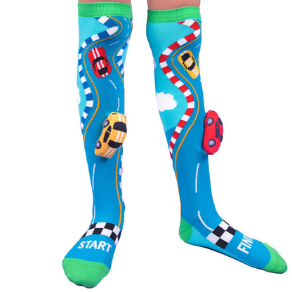 Racing Car Socks - ages 6-99, one size fits most