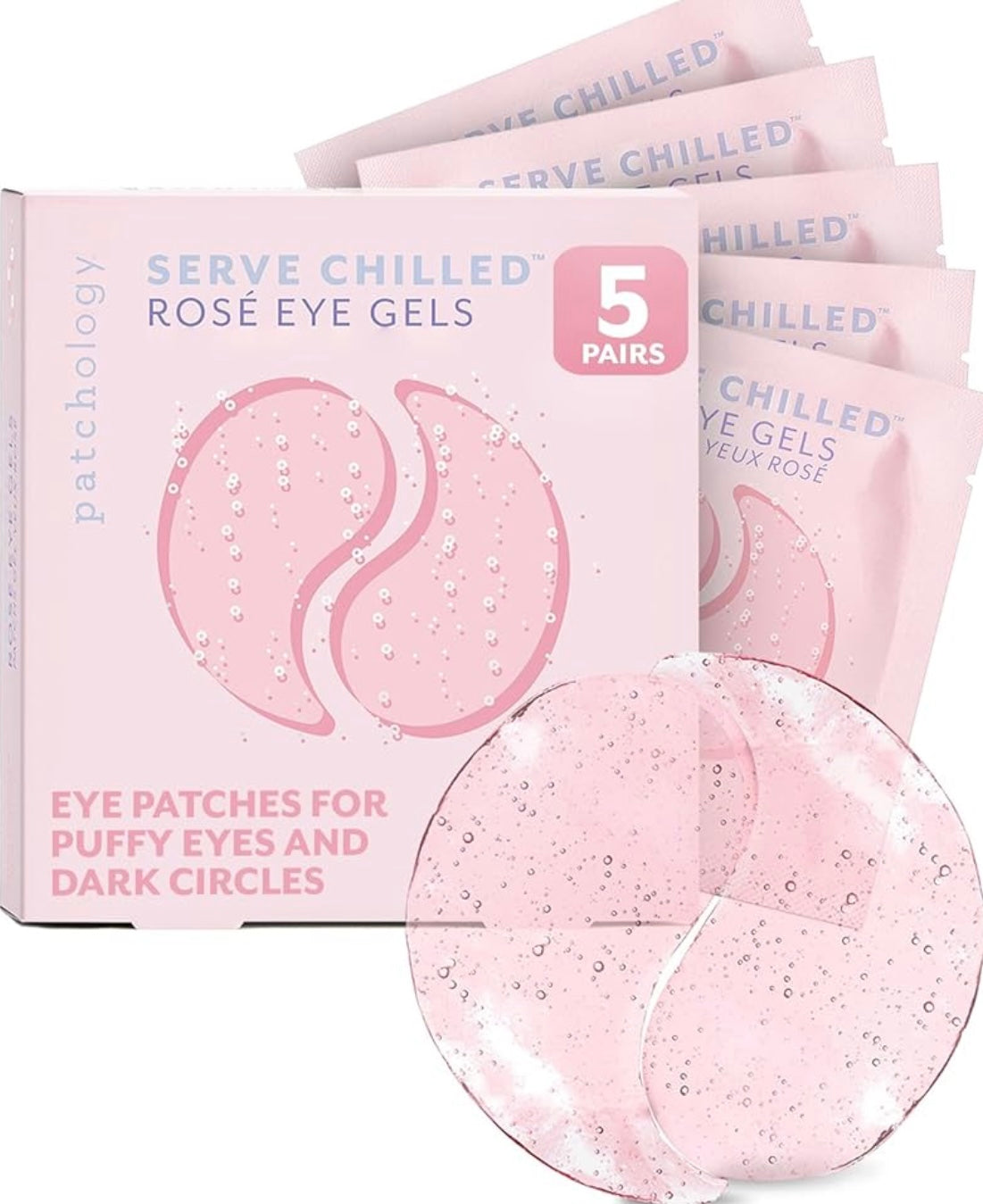 Serve Chilled Rose’ Eye Gels by Patchology (5 pairs)