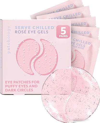 Serve Chilled Rose’ Eye Gels by Patchology (5 pairs)