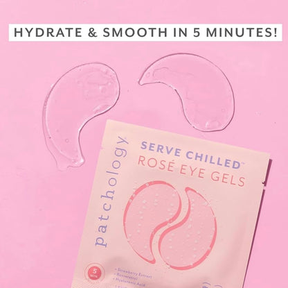 Serve Chilled Rose’ Eye Gels by Patchology (5 pairs)