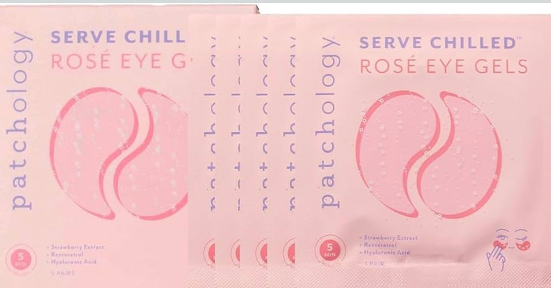 Serve Chilled Rose’ Eye Gels by Patchology (5 pairs)