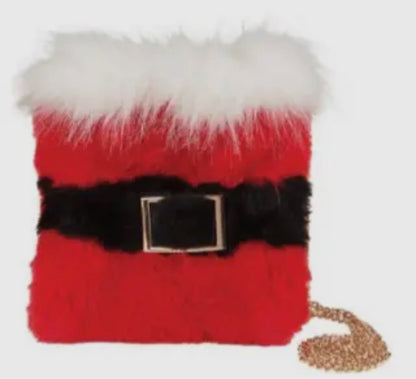 Fuzzy Christmas Crossbody Bag