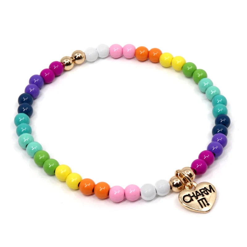 CHARM IT! 4mm Rainbow Stretch Bracelet