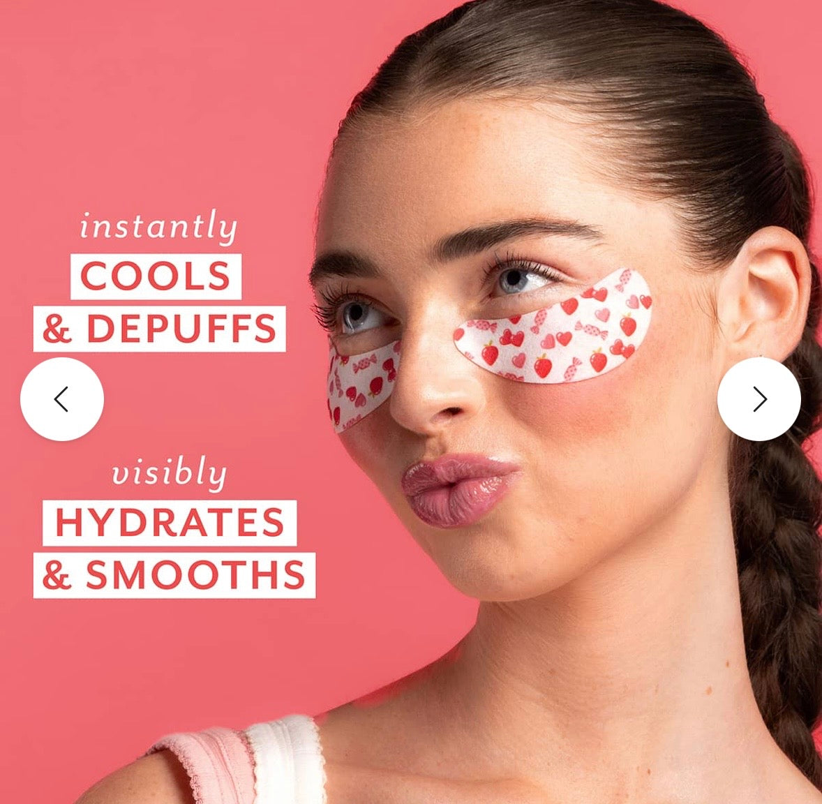 Eye Want Candy - Eye Smoothing &amp; Hydrating No-Slip Eye Patches - 1 pair