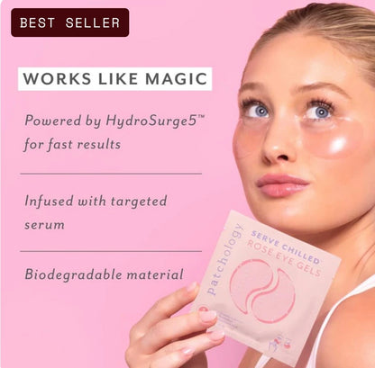 Rosé Serve Chilled™Hydrating Under Eye Masks - 1 pair