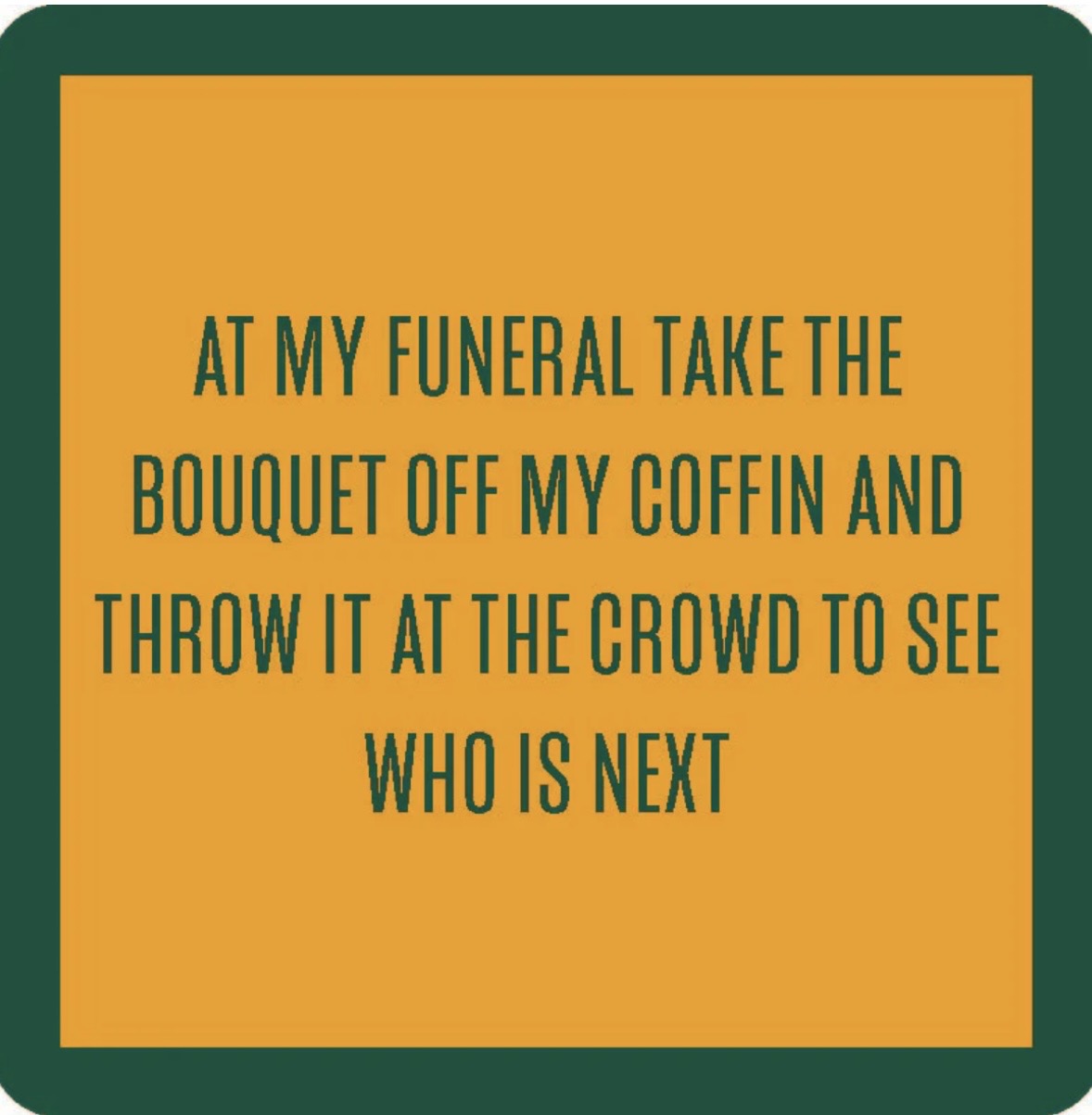 Funeral Bouquet Coaster