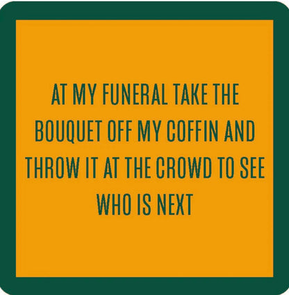 Funeral Bouquet Coaster