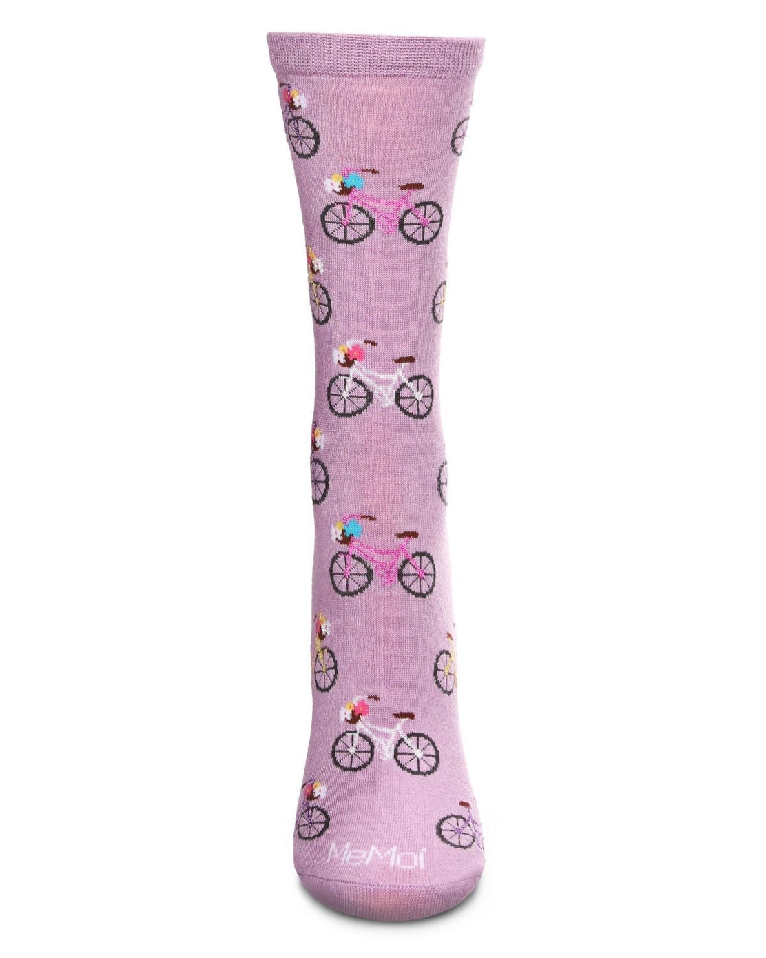MeMoi’ Time To Ride Bicycles Crew Socks - Lilac