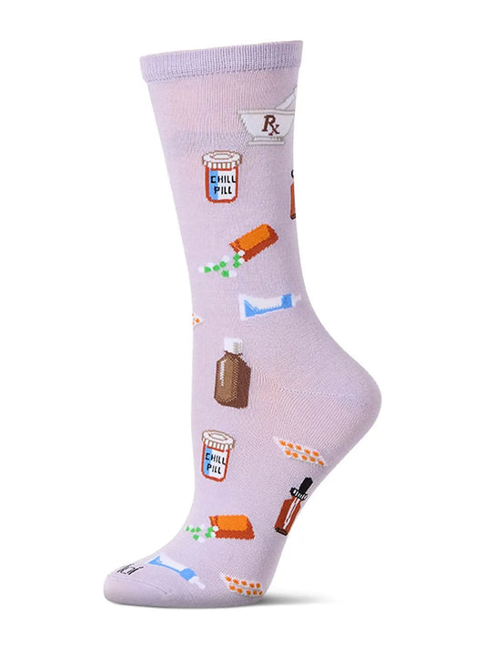 MeMoi’ Rx Bamboo Crew Socks - Lavender