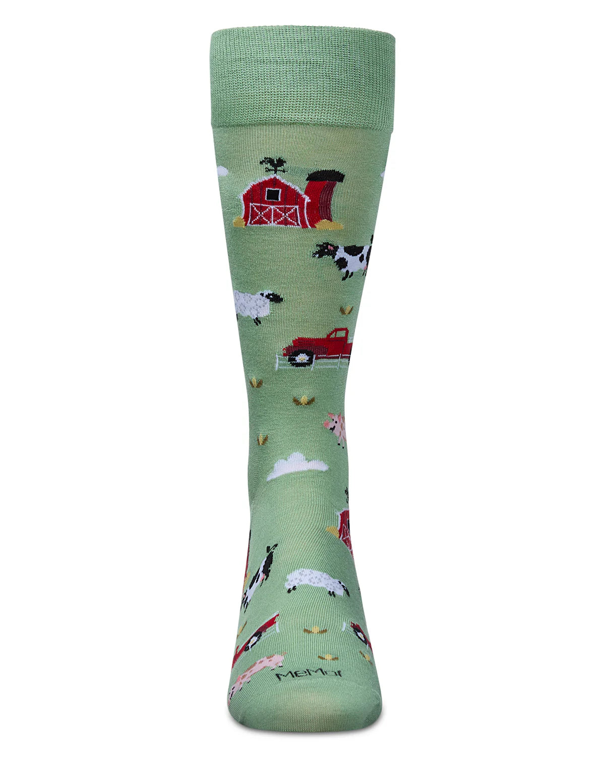 MeMoi’ Men's Farmland Rayon From Bamboo Crew Socks - Moss