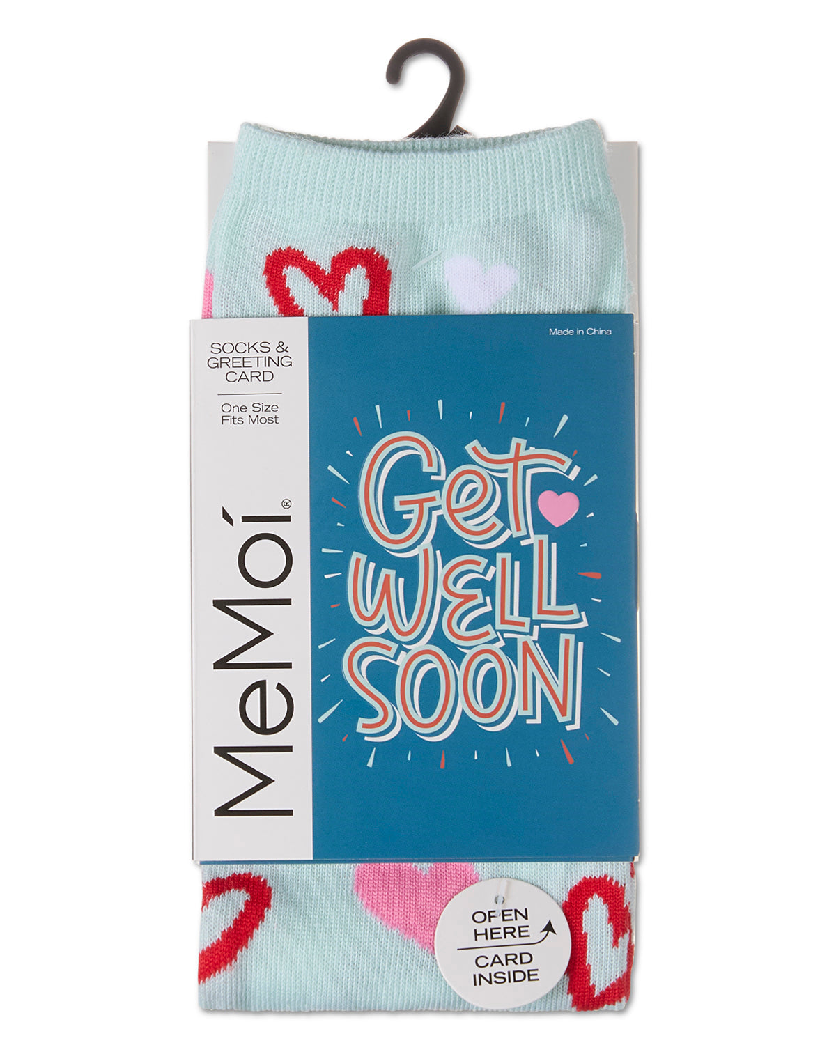 MeMoi’ Just Chicken In On You Greeting Card Crew Socks - Mint
